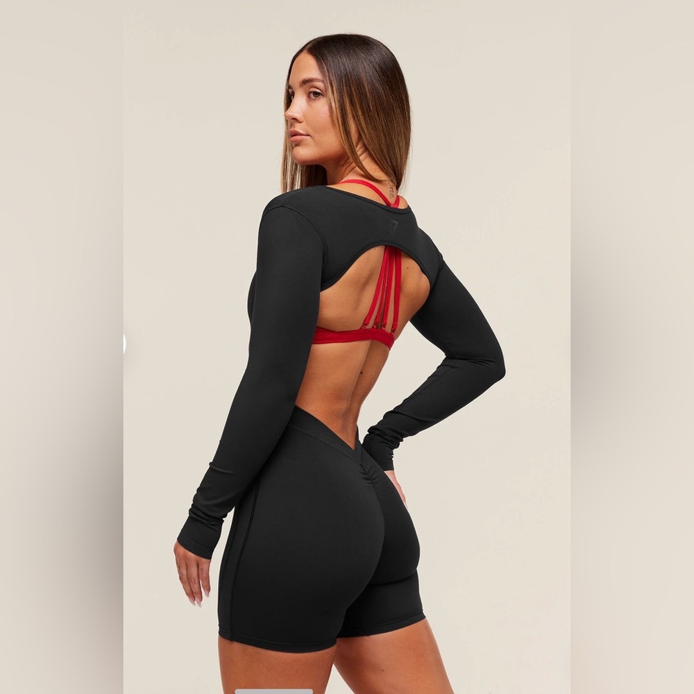 Gymshark Black Backless Long Sleeve Unitard - Picture 5 of 10